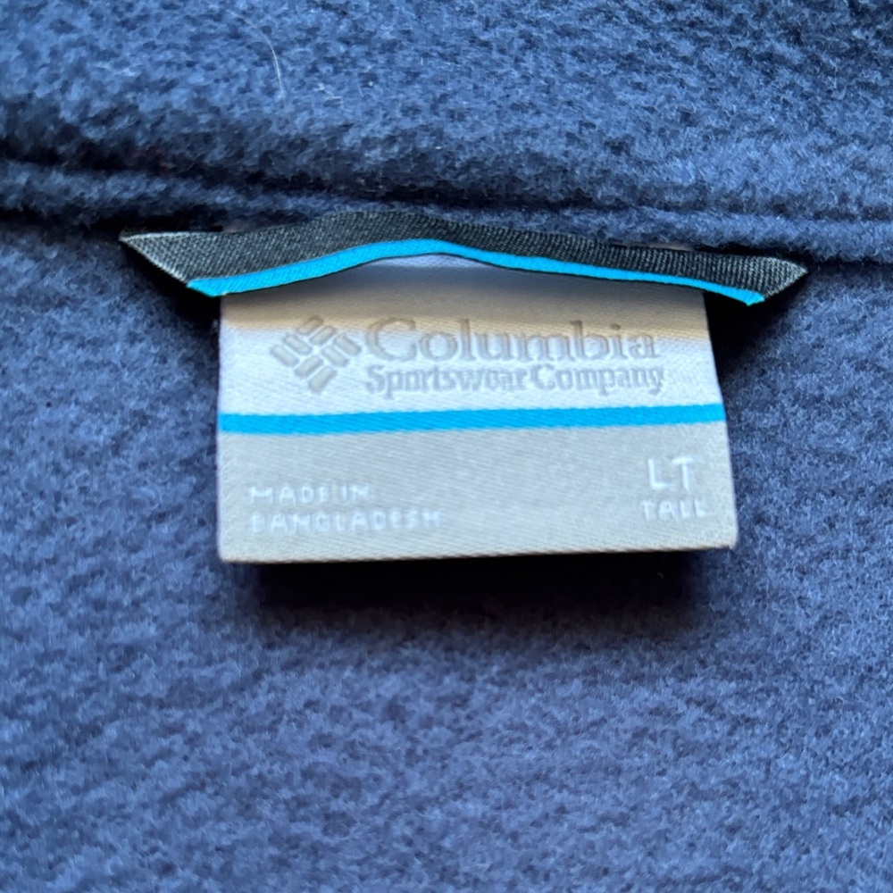 Columbia Men's Navy Fleece Vest size L Tall - Picture 3 of 5